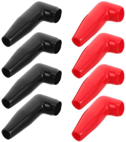 PRETYZOOM 8 Pièces Housse de Protection pour Bornes de Batterie 90° en Pvc | Rouge Noir, Format 7, 00x3, 50x1, 90cm, pour Batteries et Démarreurs de Camion ou Suv