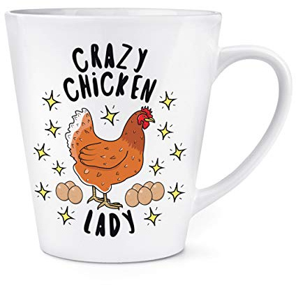 Crazy Hühnchen Lady Sterne 12oz Latte Becher