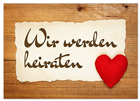 Einladungskarten Manufaktur Hamburg 10 x Save the Date Karten mit Umschlag/Wir werden heiraten - rustikal/Hochzeit/Liebe/Heirat/Einladung
