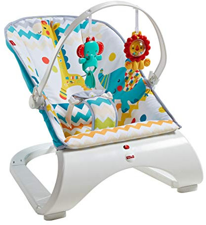 Fisher-Price - Sdraietta Sedia Palestrina Musical Carnival Curve Bouncer, multicolore