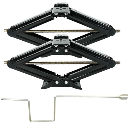 5000 lb Lift 24 RV Stabilizing Scissor Jack, Scissor Lifting Jacks w/Handle for Pop-Up Camper and Travel Trailer -Pack of 2