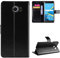 QiongniAN Hülle für BlackBerry Priv Hülle Leder,Hülle für BlackBerry Priv STV100-1 STV100-2 STV100-3 STV100-4 Hülle Schutzhülle Case Cover Black