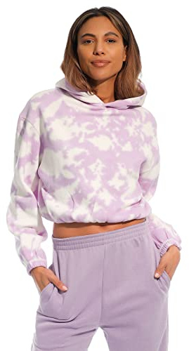 Light & Shade Damen Cropped Kapuzen-Sweatshirt