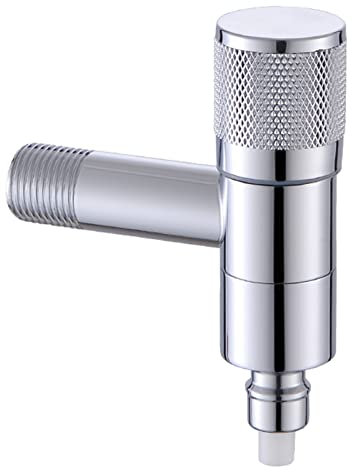Absperrventil für Waschmaschine, T-förmig, Edelstahl, 1/2, 3/4-Kupfer