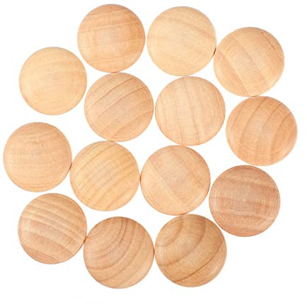 Mobestech 50 Stück Holz Schraubenlochstopfen Möbel Lochstopfen Treppenhandlauf Abdeckungen Holzfarbe 25x20mm Für Möbel Regalstecker Dekoration