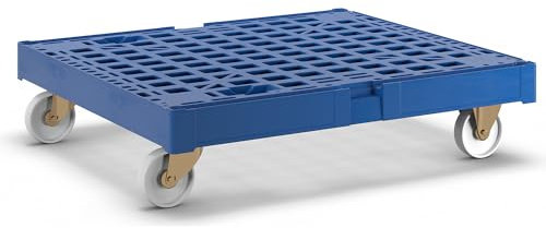 FRANKEL kaiserkraft | Plateau roulant XL | force 500 kg | L x l x h 810 x 720 x 195 mm | bleu gentiane