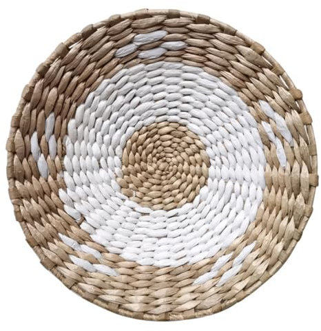 Cesto muro intrecciato chic chic boho cestini artigianali moderni e decorazioni decorazioni da parete rustica 3, diametro 25 cm, arredamento da parete intrecciato