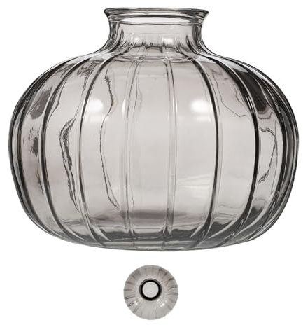 STOBAZA 1pc Gray Pumpkin-shaped Glass Vase Decorative Flower Implement for Dining Table Elegant Plant Decor for Bouquets Arrangements Versatile Accessory