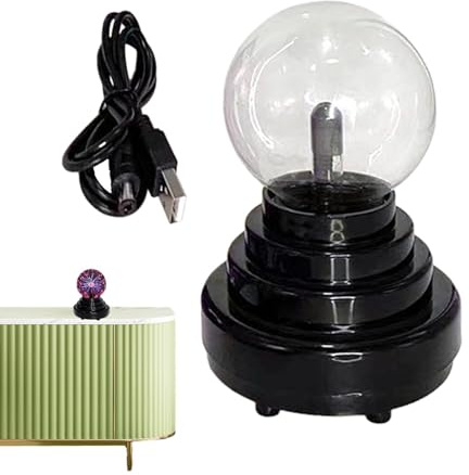 Lampada a sfera al plasma, sfera elettrica al plasma, ricaricabile tramite USB, sfera decorativa al plasma, giocattolo nuovo, lampada a sfera al plasma sensibile al tocco e al rumore