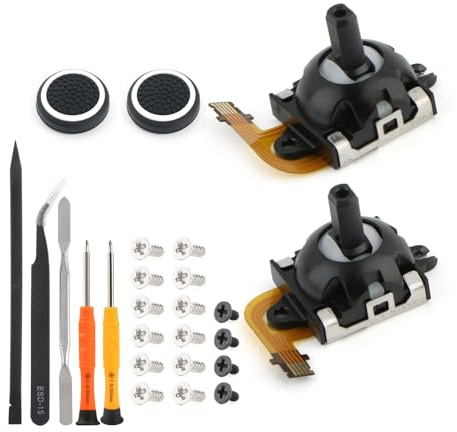 for PS5 Portal Hall Effect Joystick Replacement for PlayStation Portal PS Portal 3D Analog Sensor Handheld Stick Thumb Sticks Accessories Repair Tools (Left and Right Joystick)