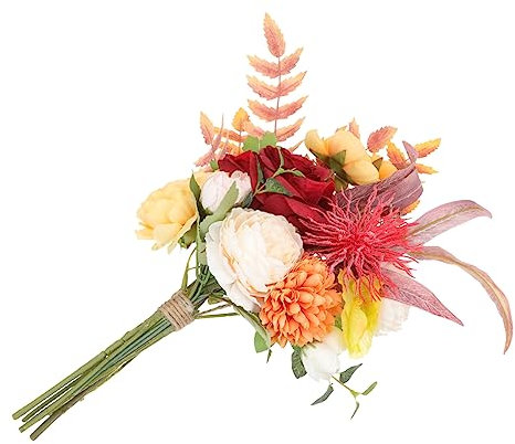 Mikikit 1 Bund künstlicher Blumenstrauß Fälschung gefälscht Rosa hängend Party hochzeitsdeko Brautsträuße Blumen- künstliche Gänseblümchen künstliche Blume Plastik Colorful