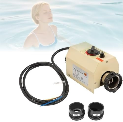 Electric Swimming Pool Heater, 3KW Spa Hot Tub Thermostat, 316 Stainless Steel, Intelligent Temperature Control, Self-Diagnostic Function for Pool and Jacuzzi