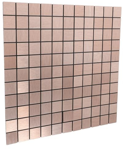 Outanaya Piastrelle Adesive in Alluminio per Pareti Cucina e Soggiorno Pannelli Autoadesivi Resistenti all Usura Decorazione Murale Minimalista e Facile da Installare per Rivestimenti