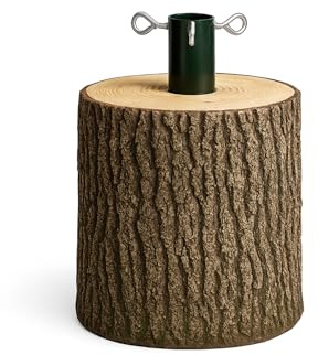 FRANKYSTAR Kawaki S - Base a Tronco per Albero di Natale da 120 a 240 cm H31 cm Effetto Corteccia Realistico