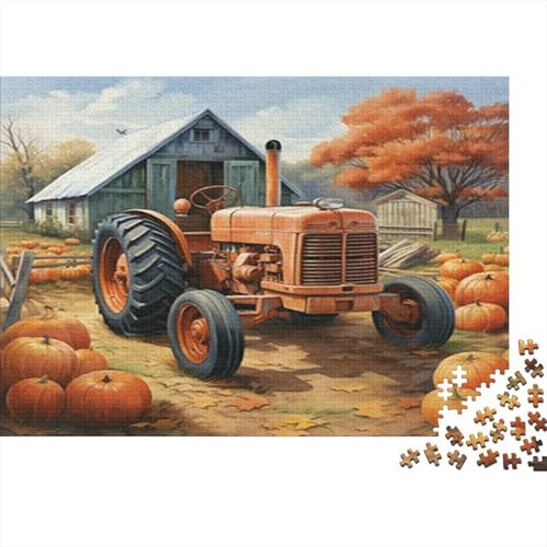 Bauernhof Traktor Mini 1000 Teile Puzzle Herbstkürbis Mini Puzzle für Erwachsene Papier 1000 Teile Entspannung Familie 38x26cm/1000pcs