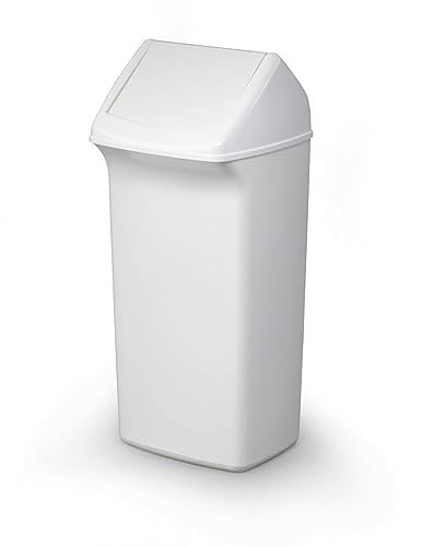 Durable Wertstoffsammler H747xB320xT366 mm 40l weiß Kunststoff PE mit Deckel weiß