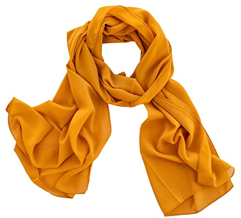 Dolce Abbraccio Damen Schal Stola Halstuch Tuch aus Chiffon für Frühling Sommer Ganzjährig