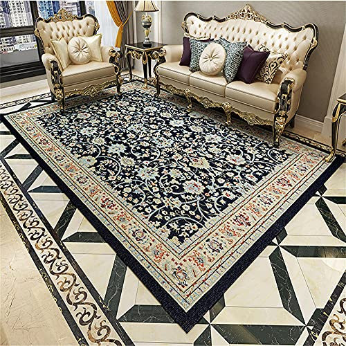 RUGMRZ Teppich Für Draußen Rund Kinderzimmer Auto Teppiche Wohnzimmer Großer Vintage Floral Muster Schlafzimmer Outdoor Weiches Wasser Waschen 60X90cm Kinderteppiche Jungs