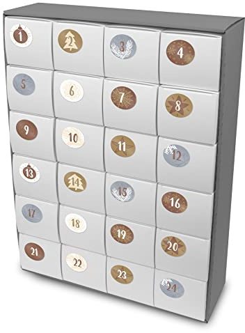 itenga SET Adventskalender zum Füllen Quader XL + Sticker Z15