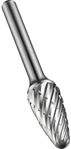 Dormer P7119.6X6.0 Series P711 Carbide Rotary Burr, Ball Nosed Tree, Bright, 12.70mm x 70mm