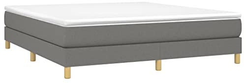 vidaXL Boxspringbettgestell Dunkelgrau 160x200 cm Stoff