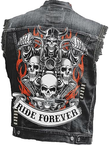 ZXCVB Mens Vests, Denim riding Vests, Sleeveless Photographer Jacket, Fishing Jacket,Black,6XL