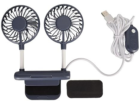 Fockety Ventola per Monitor, Ventola a 3 velocità per Monitor con 2 Teste di Ventola, Ventola di Raffreddamento Personale silenziosa alimentata Via USB per Computer Portatili e Desktop