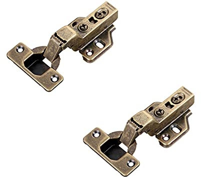 SBTRKT 2 Stück Schrank-Hydraulik-Super-Mute-Edelstahl-Möbel-Schrank-Türscharniere, Kupferkern-Dämpfer-Puffer-Schließer (Color : EMBED)