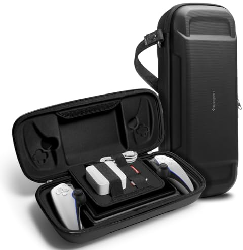 Spigen Rugged Armor Pro Compatible with PlayStation Portal Remote Player Hard Shell Travel Carrying Case - Black