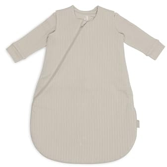 Jollein Ganzjahres Schlafsack Baby - Ajour Nougat - 60 cm - 100% Baumwolle - 0.5 bis 3.0 Tog - Schlafsack Baby Sommer & Winter - Beige