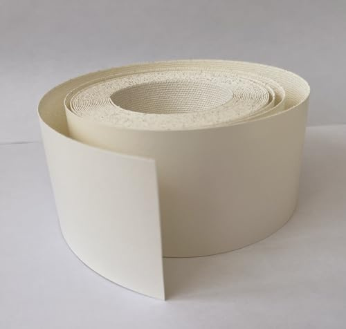 Vale Veneers 50mm White Melamine - 5m Roll of Pre Glued Iron on Edging Tape/Banding/Cabinet/Shelving/Furniture (50mm)