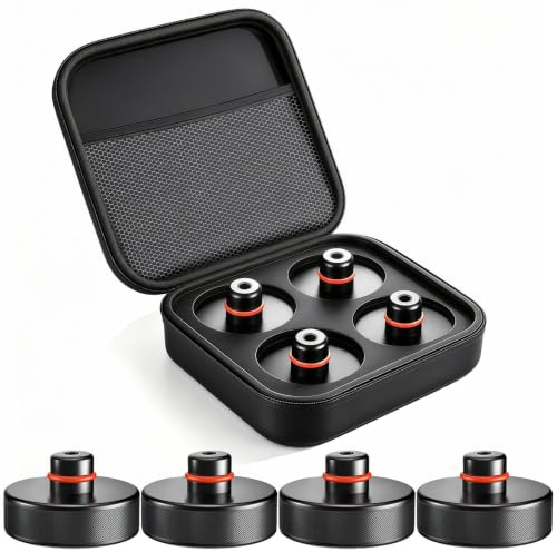 Forever Speed 4 Stücke Wagenheber Gummiauflage für Tesla Model 3/Y/X/S Jack Pad Adapter Zubehör mit Aufbewahrungsbox, Wagen Heber Pad, Auflage Rangierwagenheber, Gummi Jack Pad