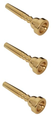 Toyvian 3stücke Titel Trompetenmundstück Aus Kupfer Goldenes Ersatzmundstück Für Trompete Für Anfänger Und Fortgeschrittene Präzise Gefertigt Für Optimalen