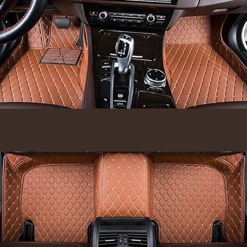 Fußmatte Pkw Auto Fußmatten Für OPEL Für Adam 2012-2019 Jahr Version Fuß Coche Zubehör Teppiche Auto Zubehör Fuß Teppich Auto-Fußmatte(Color:Braun)