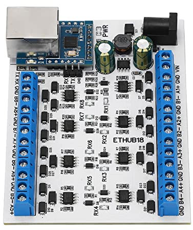 LiebeWH Convertisseur Hub RJ45 à 8 RS485, Carte de Module Hub RJ45 à 8 RS485, Accessoires Réseau Ethernet pour la Surveillance de la sécurité (Module de concentrateur)