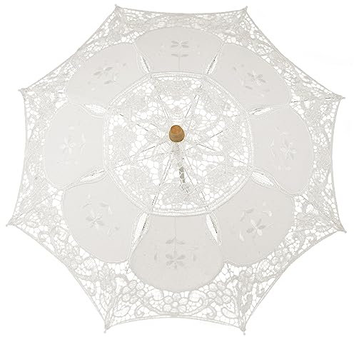 PACKOVE 3st Braut Regenschirm Hochzeitsschirme Weißer Hochzeits-brautschirm Dame Kostümzubehör Regenschirm Regenschirme Für Blumenmädchen Brautdusche Beige Hölzern