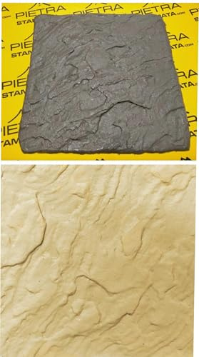 Molde de yeso impreso imitación piedra roca pared impreso textura mat concrete, Rock Mat 6 de cm. 33x33 aprox.