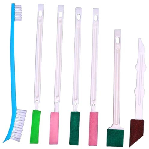 BCOATH 7pcs Disposable Crevice Cleaning Brush for Shower Head Bathroom Grout Toilet Cleaning Long-handled Toilet Brush