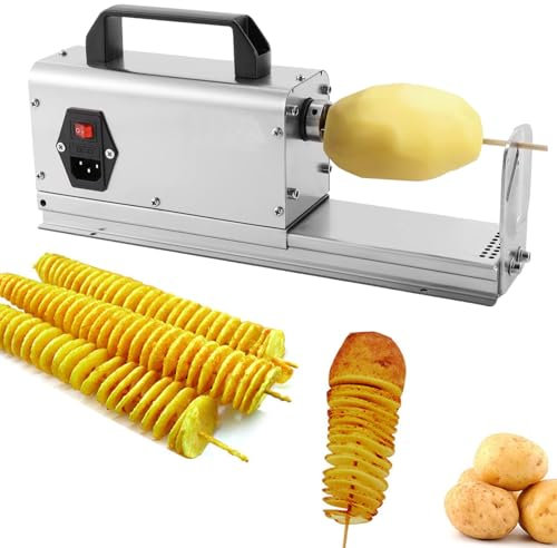 Affettatrice Elettrica Commerciale Per Patate Attorcigliate, Tagliapatate A Spirale Tornado, Macchina Per Patatine Fritte, Macchina Automatica Per Tagliare Le Verdure, Acciaio Inossidabile,110V