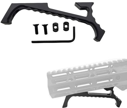 ProWildGear aluminiumfodral böjvinkel manuell pneumatisk handstopp för M-lok kompatibel KeyMod SLR typ handskydd system spårskydd (svart)