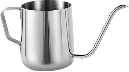 Gosknor Annaffiatoio per Piante, 12oz/350ml Acciaio Inossidabile Vaso Annaffiare le Piante Piccolo Annaffiatoio Beccuccio Lungo per Interni ed Esterni Giardino Fiori Bonsai (Argento)