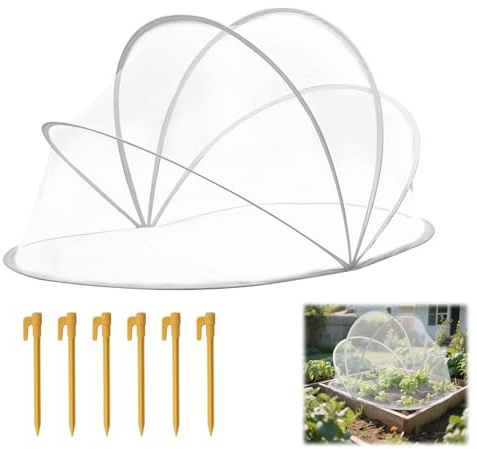Garten Hochbeet Abdeckung, Faltbare Reihe Beschleuniger Pflanzen Abdeckung für Hochbeet, 95*45*45cm Pflanzenschutz Hochbeetabdeckung, Pflanzenschutzgitter zum Schutz von Gemüse Obst vor Tieren (Grau)