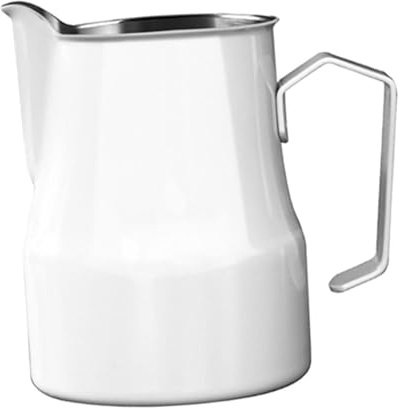 LALAFINA Bricco per Latte in Acciaio Inossidabile Bianco da 304 Funzione di Conservazione e Preparazione per Hotel e Sala da Pranzo