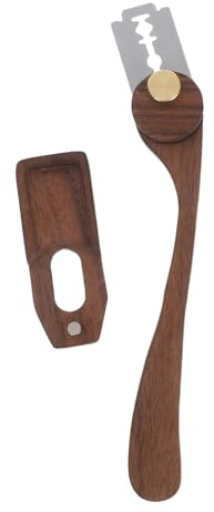 Ciieeo Couteau à Pain Lame Tranchante avec Manche en Bois en Acier Inoxydable pour Scoring du Pain pour Boulangerie et Pâtisserie