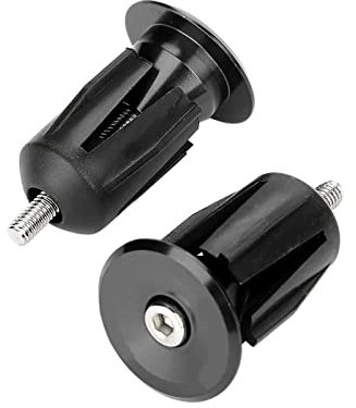 1 Paar Bike -Lenker -Endkappe, Aluminium -Legierung Fahrradfahrrad -Lenkerendgriff mit Steckdosen -Stecker Multi -Farben (Schwarz)