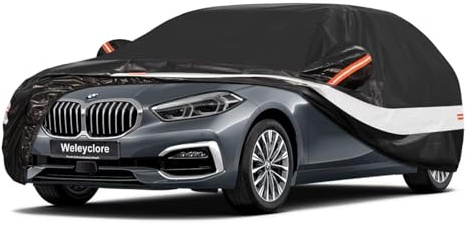 Weleyclore Car Covers for Outside Storage Custom Fit For BMW 1 Series E81,E82,E87(LCI),F20,F21,F40,F70 Hatchback, Outdoor Car Cover 100% Waterproof Breathable Sun Rain Dust UV Protection With Cotton.