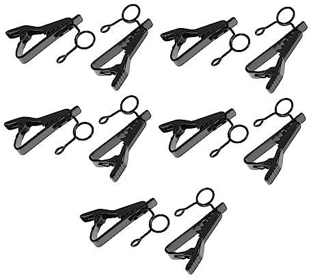 Toyvian 10pcs Iron Microphone Clips with Clip-on Design Easy to Carry Microphone Lavalier Clips for Conference Room and Party Use