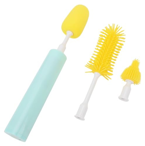 ZASCHMOY Electric Bottle Brush Cleaner with Smart Removable Long Handle, Silicone Automatic Cleaning for Baby Bottles and Most and Cups