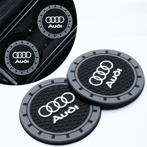 2 Stück Auto Getränkehalter Untersetzer Kompatibel für Audi Series, rutschfeste Getränkehalter Untersetzer für Auto Zubehor Innenraum, 7cm