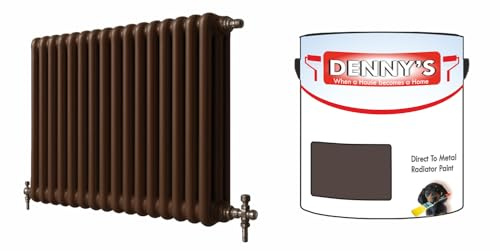 SCOOBYS PAINTS BACK IN THE MIX Direct to Metal Radiator Paint, Heat Resistant, 250ml, Brush-On Application Metallic and solid Colours (Brown Chocolate)
